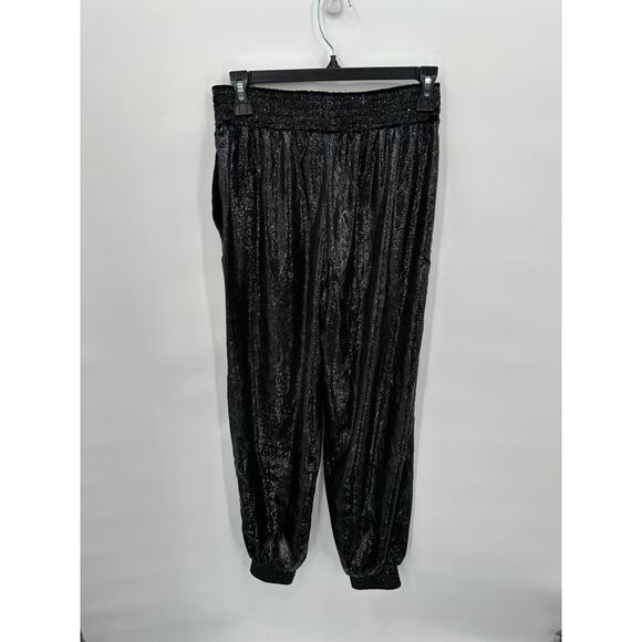7 FOR ALL MANKIND Luxe Elastic Waist Jogger in Black Shine // M - Picture 10 of 14